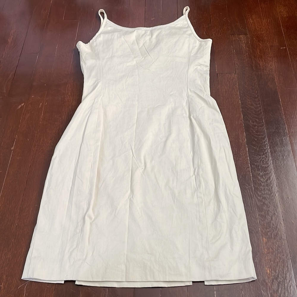 Women's Liz Claiborne Spaghetti Strap Dress With Slits And Built In Bra 10 - Picture 13 of 16